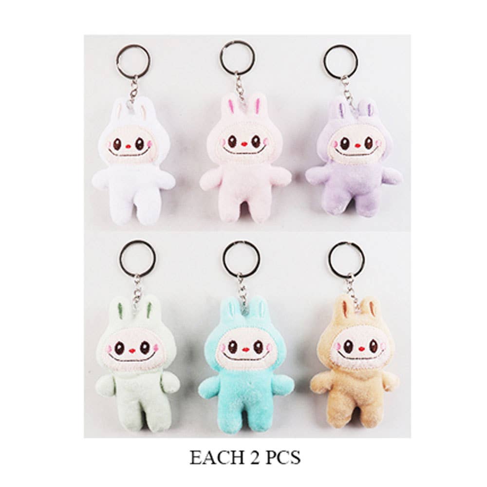 12PCS - Plush Labubu Doll Keychains / Bag Charms