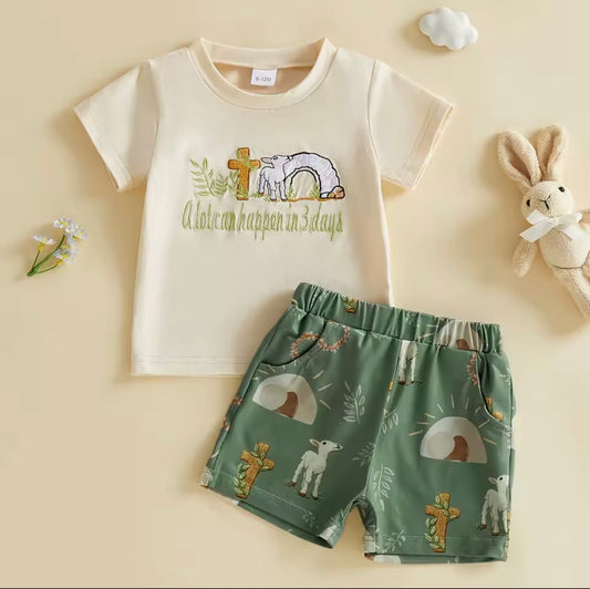 Boy Easter Short Set