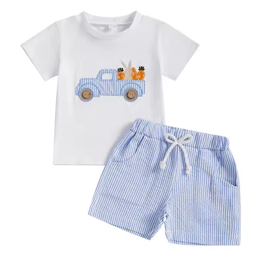 Boy Easter Plaid Short Set