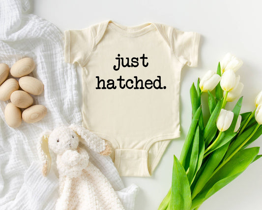 Easter Just Hatched Natural Color Baby Bodysuit