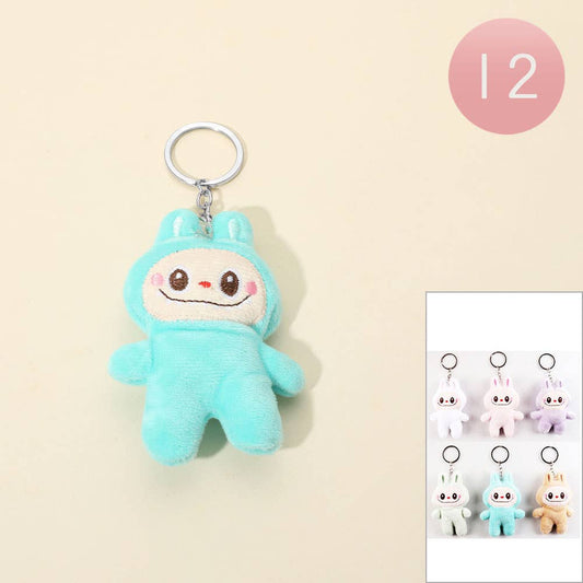 12PCS - Plush Labubu Doll Keychains / Bag Charms